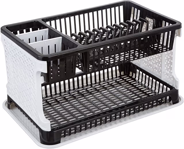 Clazkit Plastic Dish Drainer & Drying Rack