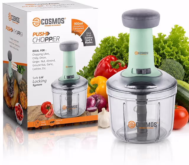 E-COSMOS Manual Hand-Press Vegetable Chopper