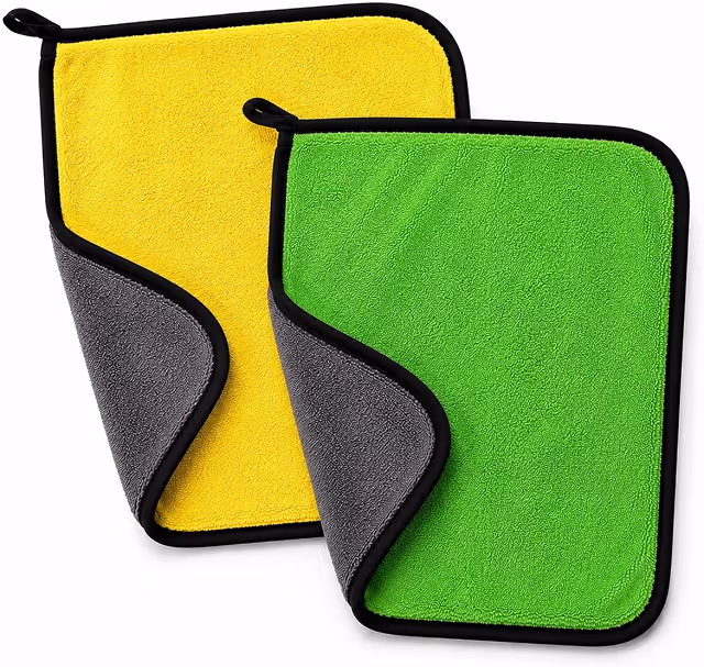 Microfiber Cleaning Cloth Yellow & Green